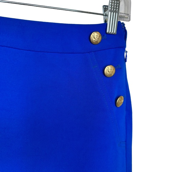 Express Pencil Skirt Womens Embellished Stretch Slit Lined Professional Blue 00 - Picture 3 of 8
